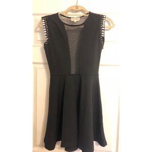 L’atiste black sheer top stone detail dress